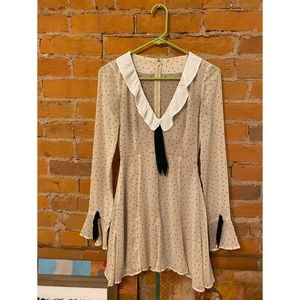 For Love & Lemons Cream Polka Dot Dress, XS